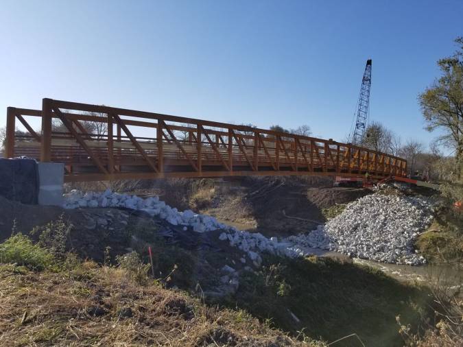 new bridge over Mosquito Creek near Weston